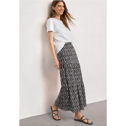 Maxirok met volants en print