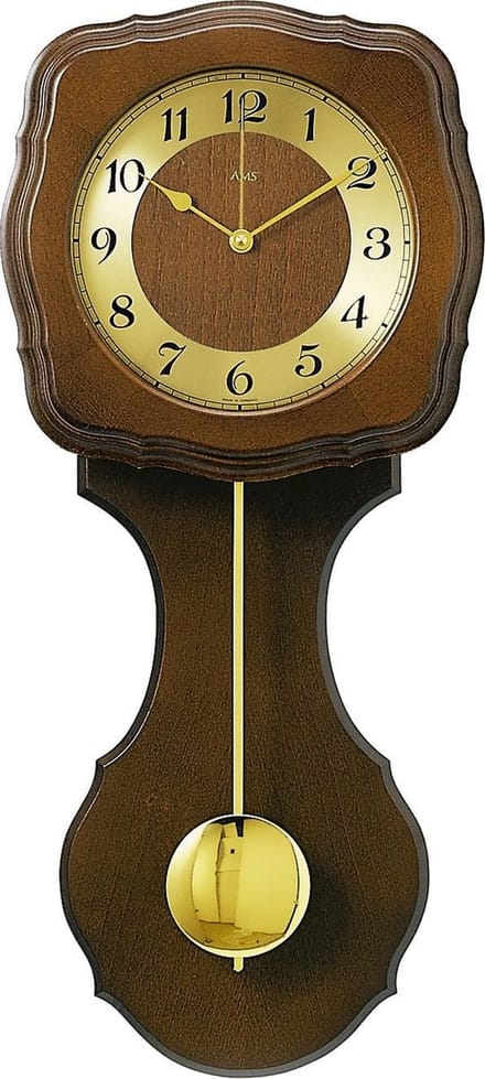 AMS - 5162/1 - Wandklok met slinger - Hout
