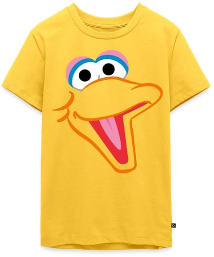 Sesamstraat Bibo Gezicht Kostuum Premium T-Shirt Tiener
