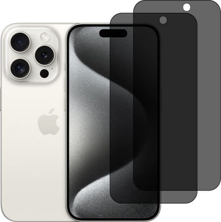 BixB Privacy Screenprotectors Geschikt voor iPhone 16 Pro Max screenprotector - 2 Stuks - gehard glas tempered glass