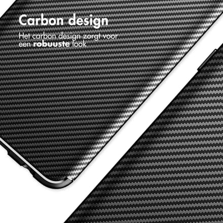 imoshion Hoesje - Geschikt voor Apple iPhone 13 Pro Max - Carbon Softcase Backcover - Zwart