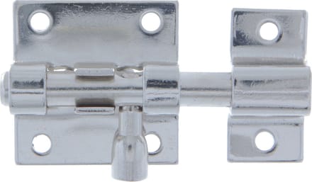 AMIG Schuifslot - staal - 5 x 2.75 cm - vernikkeld - deur - hek - plaatgrendel