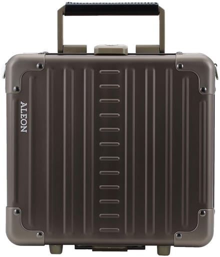 Aleon Diversty-cosmeticaBeautycase van aluminium, 27 cm - 7 L - Open - bronze