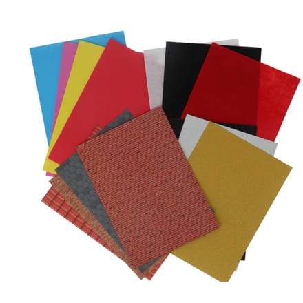 Knutselset A4 vellen vilt/foam/glitter/transparant