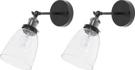 LOVAT - Wandlamp set van 2 - Zwart - Metaal