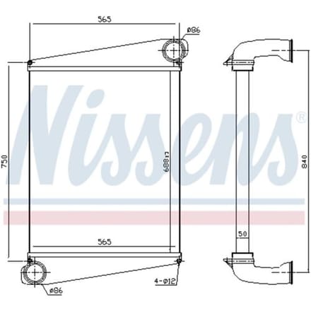 Intercooler NISSENS 961259
