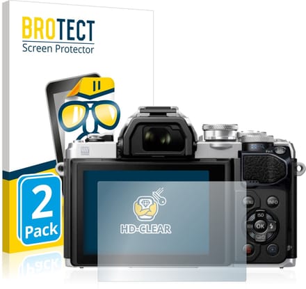 BROTECT - Screenprotector voor Olympus OM-D E-M10 Mark III / Mark IV - Folie Beschermfolie transparant 2 Stuks