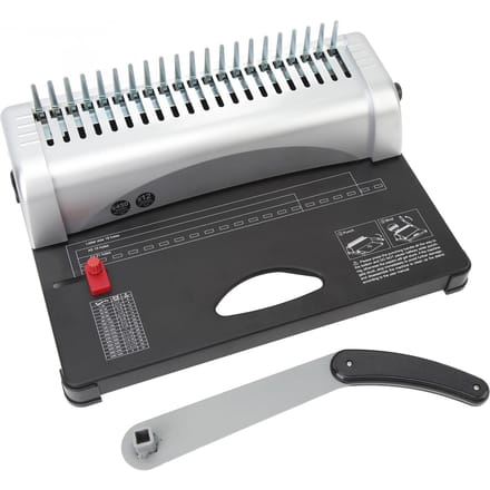 Handmatige Inbindmachine 21 Gaten 10-450 Pagina's Verstelbare Boekbindmachines met Kam Inbindingen gray