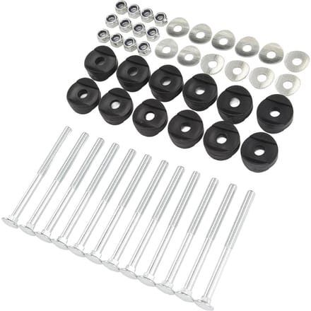 12 pcs Vis de Trampoline Acier Galvanisé Améliorer la Stabilité Longues Vis de Trampoline Jeu de Boulons et Écrous