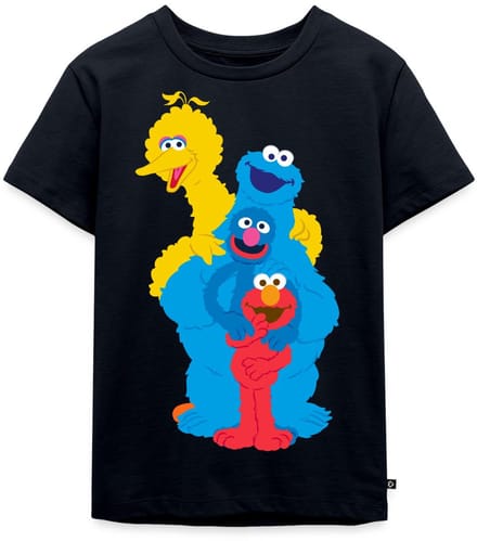 Sesamstraat Elmo Grobi Koekiemonster En Bibo Premium T Shirt Kinderen