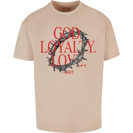 Mister Tee God Loyalty Love O T-shirt Beige