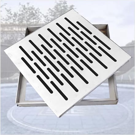 Gegalvaniseerd Putdeksel - Afvoer Deksel - Gazon Bestrating - Ingebed Ontwerp - 60 x 60 cm