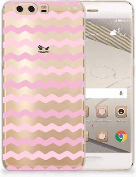 Huawei P10 Plus TPU bumper Waves Roze
