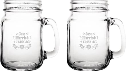 Gegraveerde set drinkglazen 45cl Just Married 4 years ago
