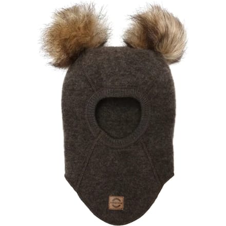 Volledige wollen babymuts met pompon Mikk-Line