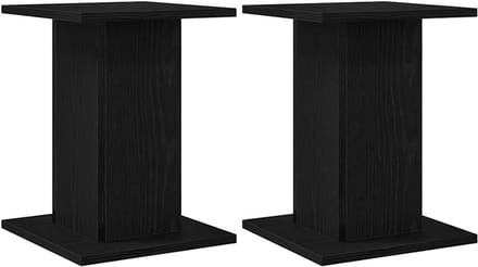Stevige Houten Luidsprekerstandaards Zwart Eiken 30x30x40 cm