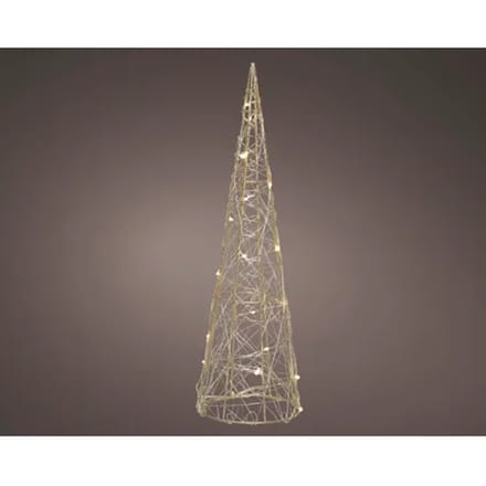 Decorismicro Led Conemetaal Lichtsnoer - 40 Led's - Warm Wit - 80cm