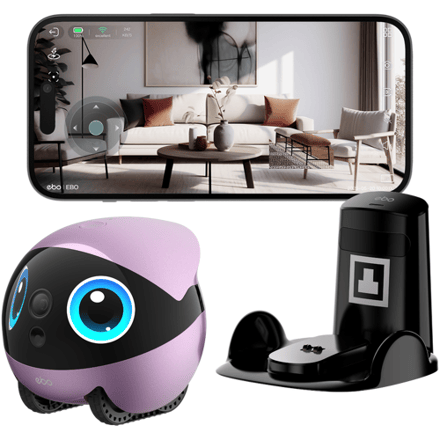 Enabot Air 2 Plus - Intelligente Begeleidingsrobot - 3K HD Camera - Dubbele Communicatie - Roze