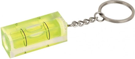 sleutelhanger waterpas 4 cm geel