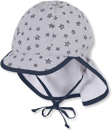 Baby Zonnehoed - Hoedje met nekbescherming - Bescherming tegen zon - UV bescherming 50+ - N.v.t. - Grijs
