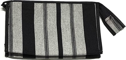 Rojafit - Make-up Tasje - Retro Style - Black Stripe - Afmeting: 18 x 5,5 x 11 cm.