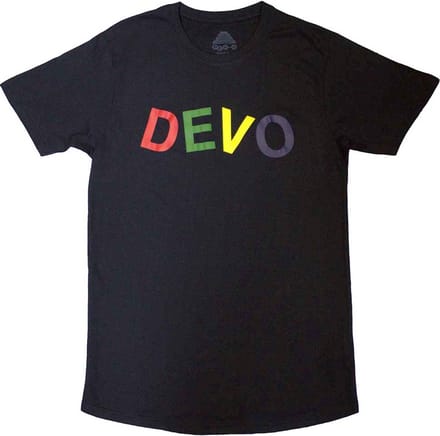 Devo - Logo Heren T-shirt - S - Zwart