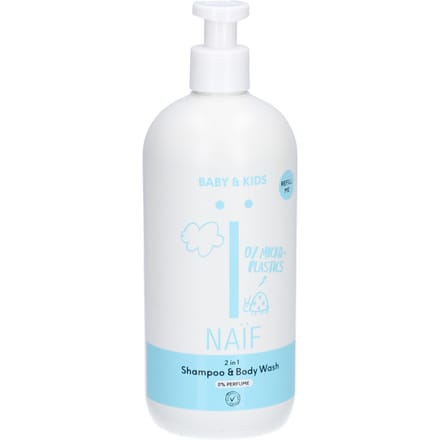 Naïf - 2 in 1 Shampoo & Body Wash - 0% parfum - Baby's & Kinderen - 500ml
