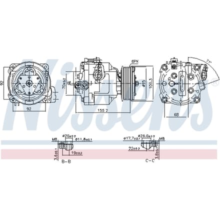 Compressor airconditioning NISSENS 890806