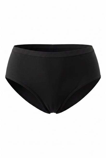 Ulla Popken - Dames - Midislips 2-pack Superfine - Zwart - Maat 50+