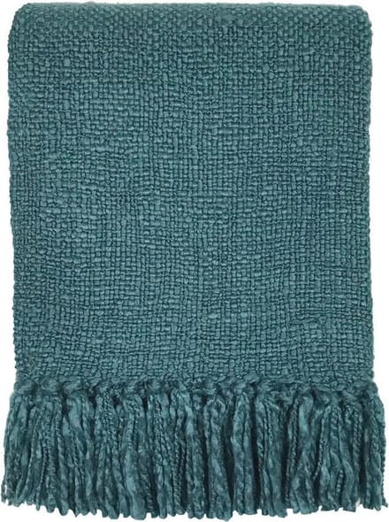 Malagoon - Dark lead blue solid throw