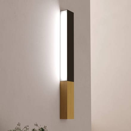 EGLO Tudons Wandlamp - LED - 56 cm - Zwart|Bruin|Wit - Hout|Staal