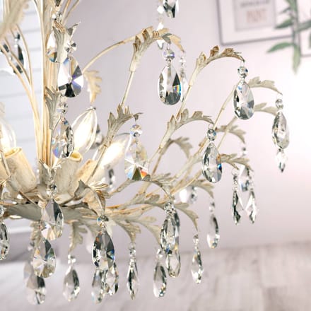 ONLI Kroonluchter Cesta, 5-lamps met kristallen