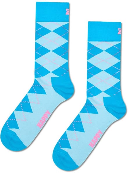 Happy Socks unisex sokken argyle blauw