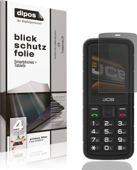 dipos – Matte Privacy Screenprotector geschikt voor JCB Tradesman 2F | Anti-Spy Beschermfolie