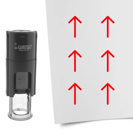 CombiCraft Stempel pijl 10mm rond rode inkt - per 1 stuk