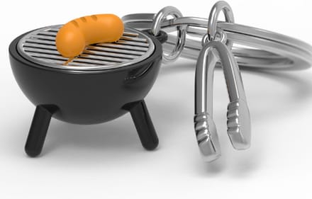 Metalmorphose sleutelhanger BBQ met tang