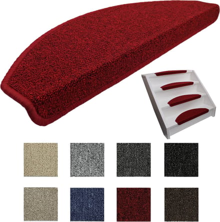 Elite Trapmatten - 15 stuks - Lima Rood ---62x19x3,5cm--- Halve maantjes - zelfklevend