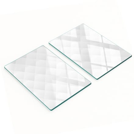Geharde multifunctionele decoratieve glazen panelen, abstract ontwerp, 2x40x52 cm