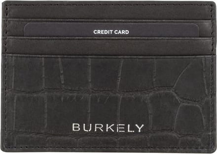 BURKELY CROCO CAIA CREDITCARD HOLDER-Black