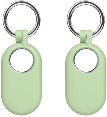 Sleutelhanger geschikt voor Samsung SmartTag 2 - Siliconen - 2 stuks - Lichtgroen - CHPN