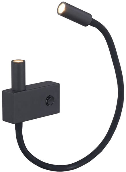 Kosilum - Nanda - Wandlamp - Zwart - Metaal en aluminium