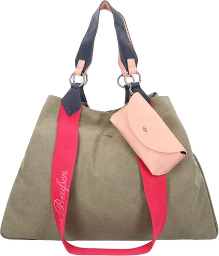 Fritzi aus Preußen schoudertas Izzy Canvas Shopper Olive olijfgroen