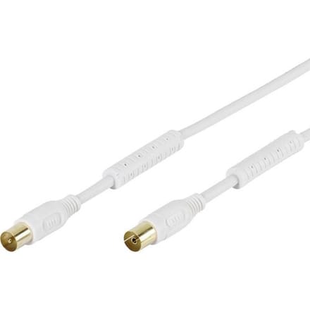 Vivanco Antenne, Satelliet Aansluitkabel 3 m 100 dB Vergulde steekcontacten Wit