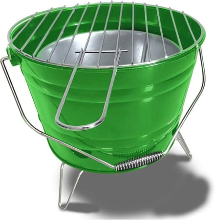 Grill-emmer en Vuurkorf voor Picknick en Feest - Groen