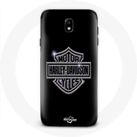 Coque - Harley Davidson - Galaxy J3 2017 - Noir - Logo - Rigide