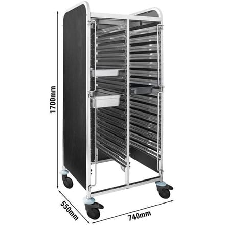 GGM Gastro Tablettwagen - für 30 Tabletts GN 1/1 - mit leisen Rollen