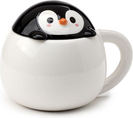 Mok - Huddle Penguin - Gevormde Deksel - Keramiek - 450ml