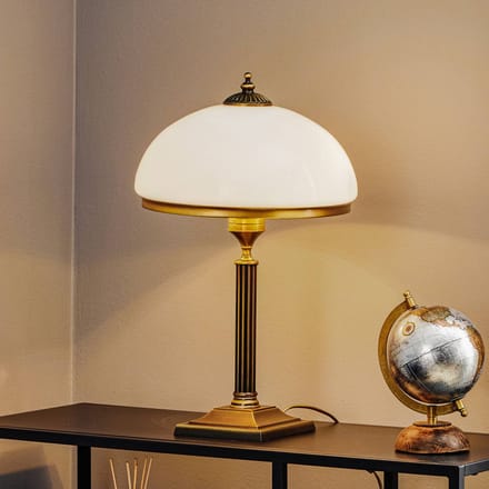 Jupiter Tafellamp Petro, glas, oud messingkleurig, hoogte 50 cm