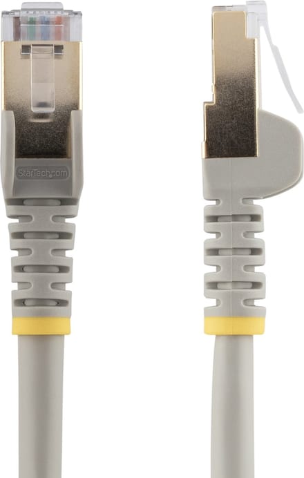 StarTech.com 1m Gray Cat6a / Cat 6a Shielded Ethernet Patch Cable 1 m - patch cable - 1 m - Grijs - Grijs - 1m
