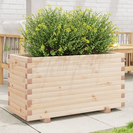 vidaXL - Plantenbak - 90x40x49,5 - cm - massief - grenenhout